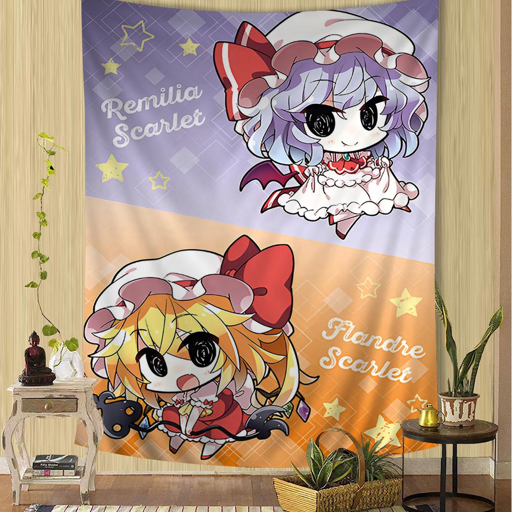 

Проект Touhou Фландрская Алая Гобелен Аниме Гобелен Таро Хиппи Настенные Ковры Студенческое Настенное Полотно Сделай Сам Настенное Для Спальни 74x94cm(29x37in)