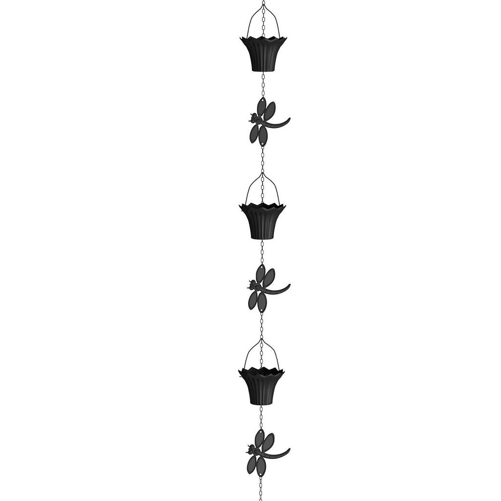 Replacement rain chain for rainwater collector, rainwater diverter, downspout