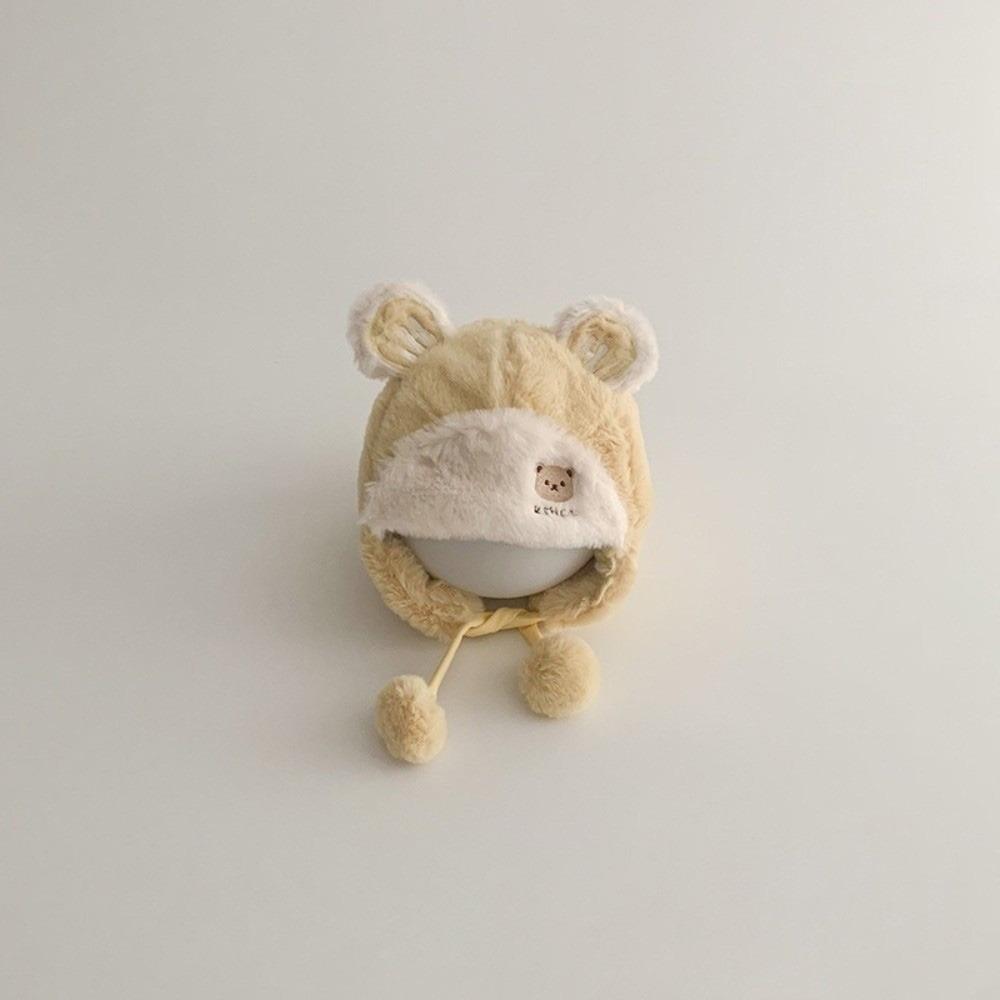 

Windproof Ear Protection Hat Plush Warm Lei Feng Hat New Pullover Cap 3-24M жёлтый