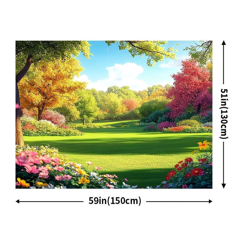 1 piece spring landscape photography background spring landscape backdrop made of polyester