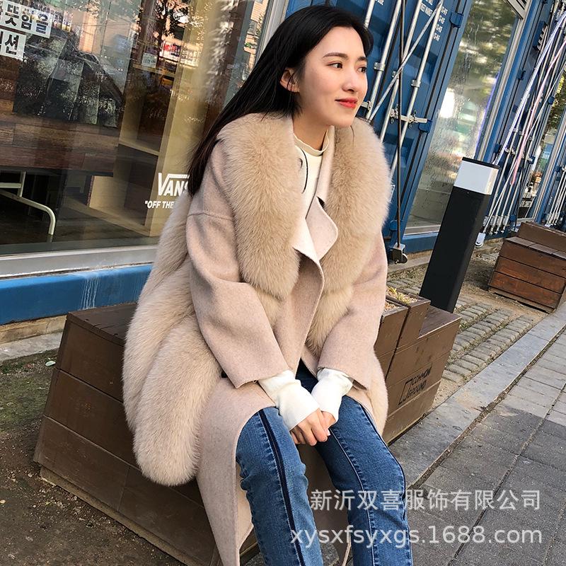 Autumn and Winter New Fox Hair Medium and Long Fur Vest Women's Casual Warm Imitation Fur Coat