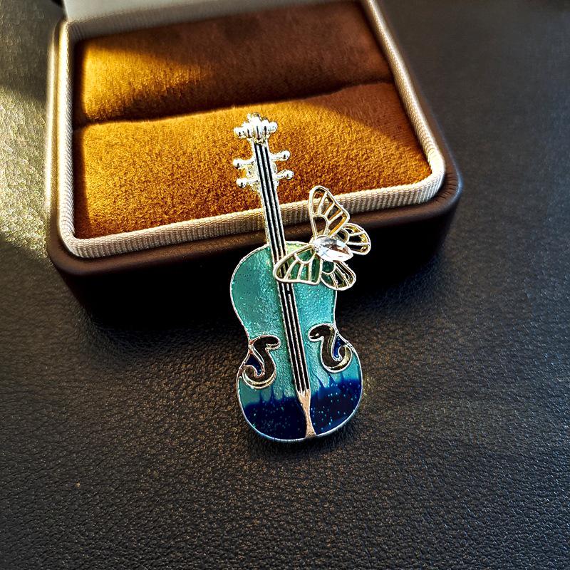 Elegante chinesische Retro-Emaille-Brosche Phönix & Schmetterling für Damen