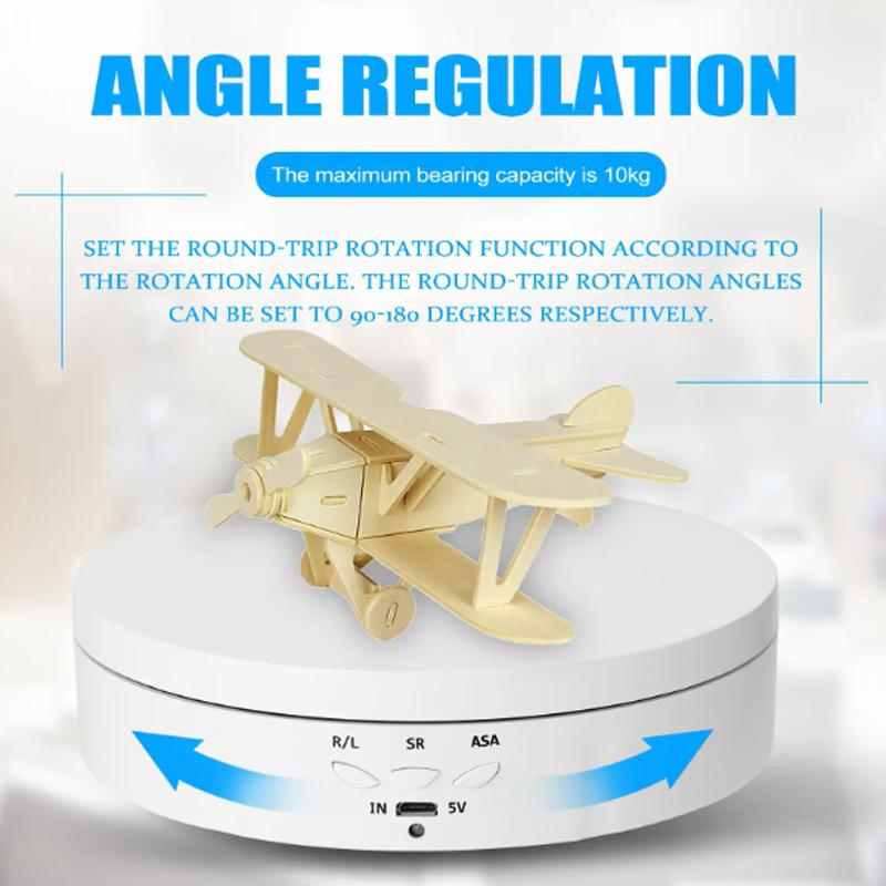 Motorised Rotating Mirror Display Stand,360 Degree Turntable, Jewellery Holder,USB Power Supply, Rotating Shooting, Three Speeds
