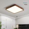 Modern Walnut Wood & Copper Ceiling Lamp: Stylish Chinese Design for Living Room, Bedroom, or Dining Room
