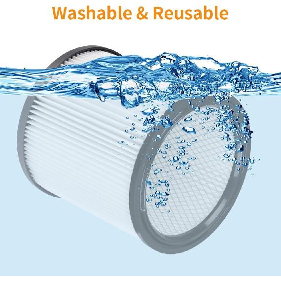 DXVC6910 Cartridge Filter Replacement for DEWALT Wet Dry Vacuum Cleaners 6-16 Gallon, Compatible with Dewalt DXV06P DXV09P DXV10P DXV10PL DXV10SA