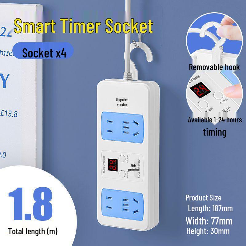 Electric Vehicle Timer Socket: 1-24 Hour Power Control & Overcharge Protection