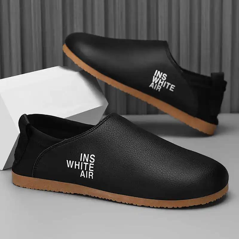 Fashion Mocasino Hi Top 35 Size Sneakers Chunky Summer Moccasins Black And White Shoes Men Sports Genuine Brand Best Raning