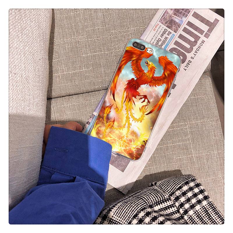 Cool Animal Phoenix Flamingo Phone Case for iphone 13 X XS MAX 6 6s 7 7plus 8 8Plus 5 5S se 2020 XR 12 11 pro max Fundas Capa