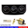 2" 52MM Triple-Anzeige 3 in 1 Wassertemperaturanzeige Öldruckanzeige Öltemperaturanzeige mit Sensor 1/8 NPT Spannung für Rennwagen
