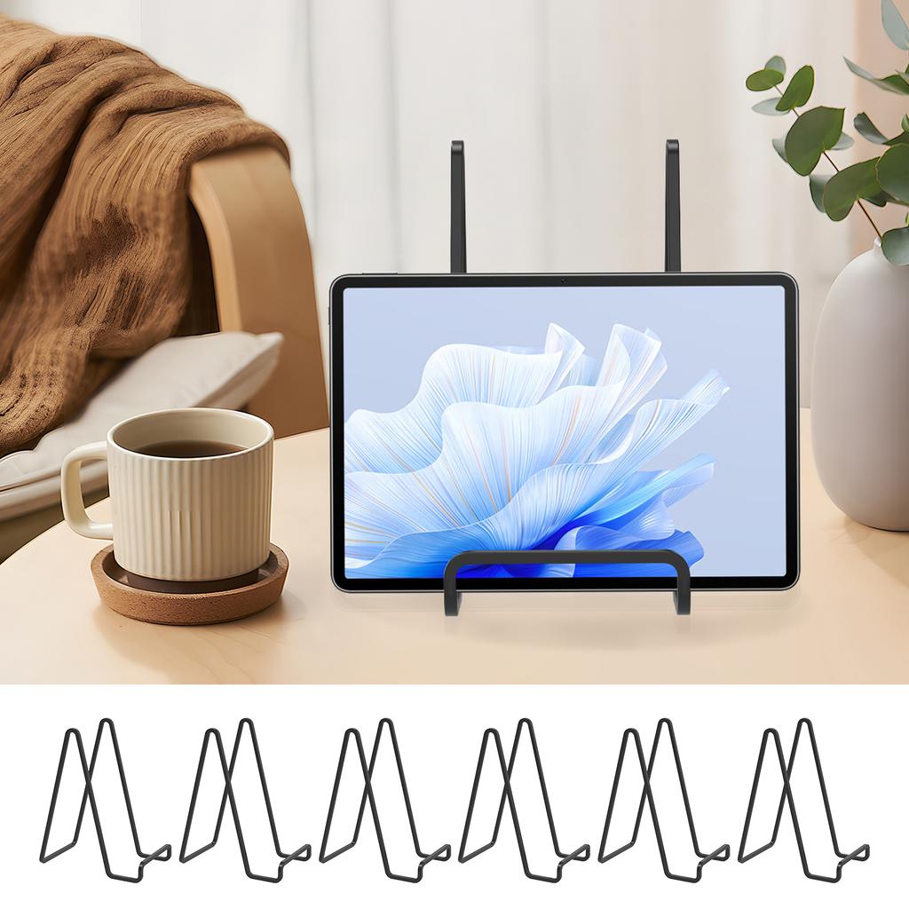 6Pcs Iron Display Stand Tabletop Picture Frame Oil Painting Plate Book Display Rack Metal Home Decoration Storage Stand