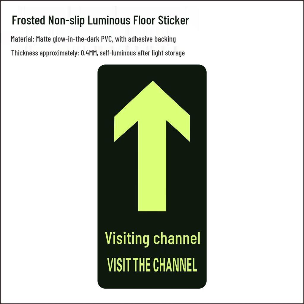 Glow-in-the-Dark Fire Exit Safety Sticker - No Electricity Needed for Stairwell Evacuation
