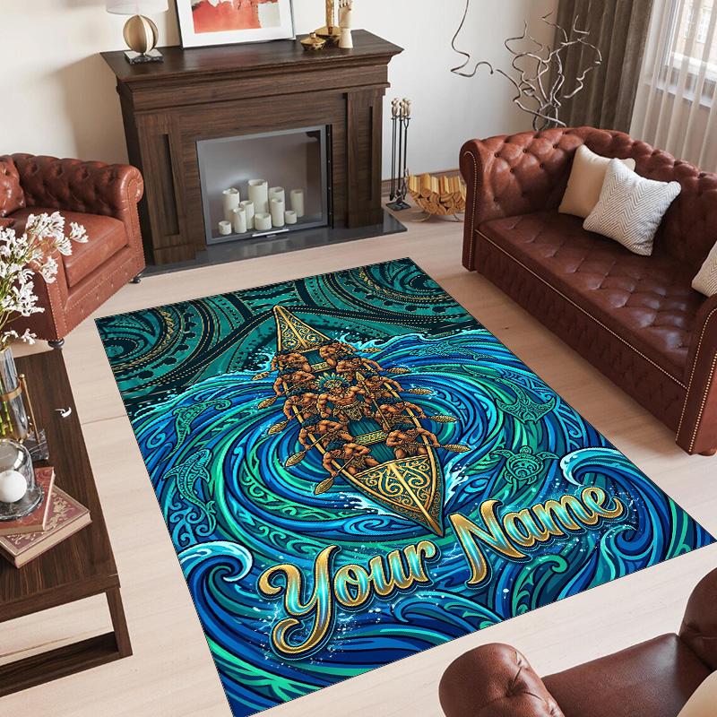 Tapete de Chão de Veludo Cristal Tema Sereia Nome Personalizado Texto Tapete Quente Decoração de Casa