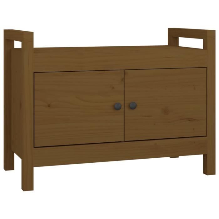 VidaXL Entry Bench Honey Brown 80x40x60 Cm Solid Pine Wood 821782