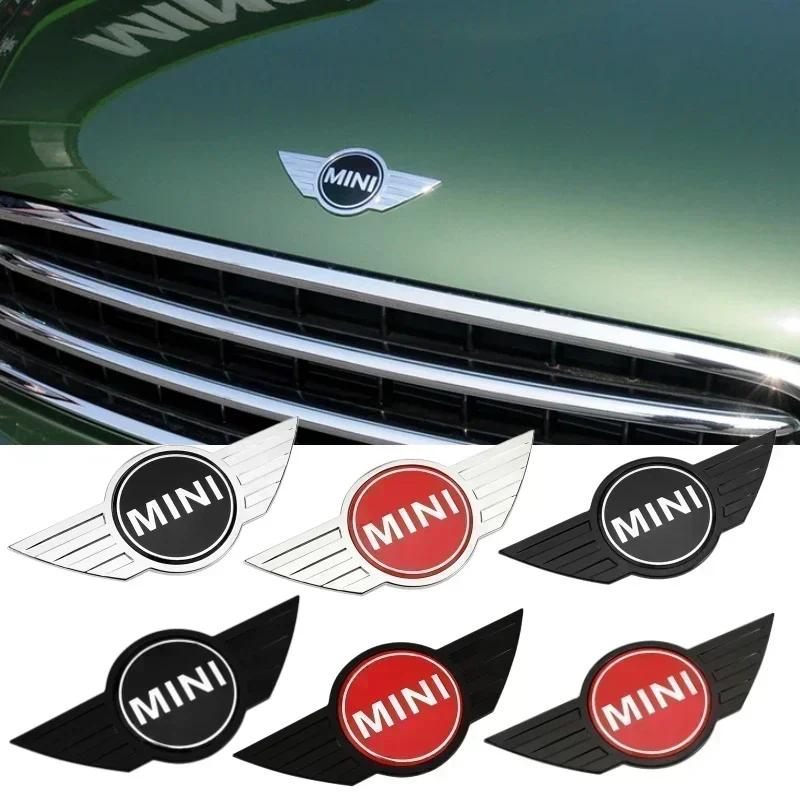 3D ABS Auto Styling Motorkap Embleem Sticker Refit Vervanging voor BMW Mini Cooper Logo R55 R56 R60 R61 Voorhoofd Hoofd Accessoires