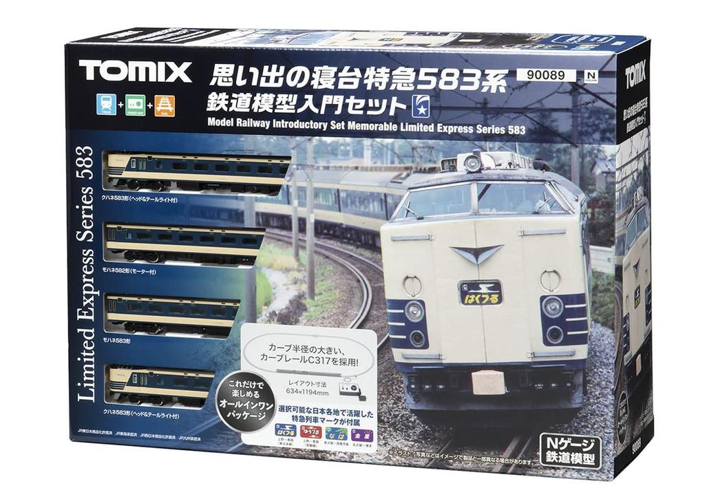 TOMYTEC TOMIX N Gauge Memories Sleeper Express 583 Series 90089 Railway Model Introductory Set