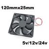 2pcs DC 5V 12V 24v 120mm 12cm 12025 Fan 120mm*120mm*25mm Fan Brushless Cooling Fan 120x120x25mm 2PIN PC Computer Case Cooler