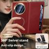 Etui Premium ze Prawdziwej Skóry Dla Honor Magic V6 Stojak Obrotowy 360° Inteligentne Okienko Odbieranie Połączeń Pokrowiec Ochronny na Obiektyw