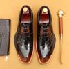 [VIP Exclusive] Men's Patent Leather Dress Shoes - Genuine Cowhide, British Brogue Style, Formal and Business Appropriate.