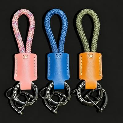 Key Chain Ring Water Cup Woven Keyring Leather Metal Phone Lanyard Keychain Bag for Couple Wristband Rope Baseball Pendant