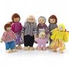 Quikaboo Wooden Doll Family Dollhouse Doll Set, 7-Piece Family Set, Educational Toy
