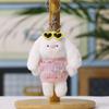 Cute Mini Bunny Plush Keychain With Sunglasses For Bag Decor And Gift