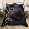 Basketball Bettwäschebezug Ball Sport Thema Basketballplatz Bettwäsche Set Einzelbett Queen Basketball Steppdeckenbezug für Jungen Mädchen Zimmer Dekoration