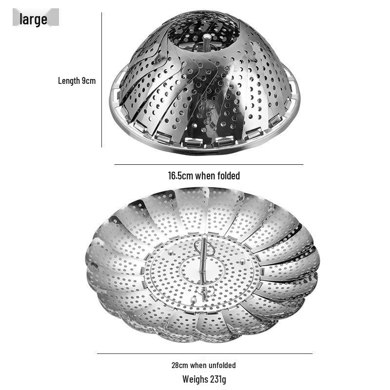 Griglia triangolare pieghevole in acciaio inossidabile per cottura a vapore con piatto multifunzione isolato per Xiao Long Bao e uova