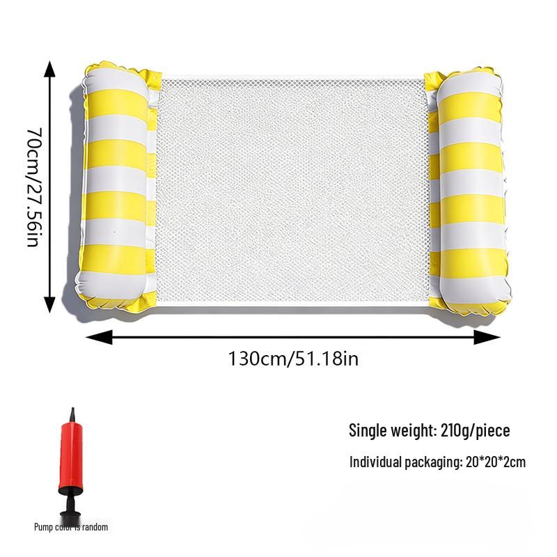 

Yellow Double Tube Stripe Inflatable Swimming Float