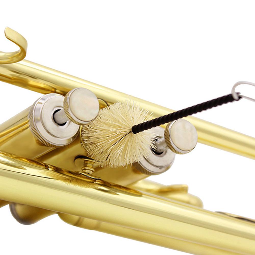 Trumpet Accessory Maintenance Cleaning Care Kit Including Trumpet Stand Valve Brush Flexible Snake Brush Mute Gloves