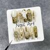 Baroque Style Luxury Nail Tips With Pearl Angel Decorations Thin Press-On Nails In S M L Sizes