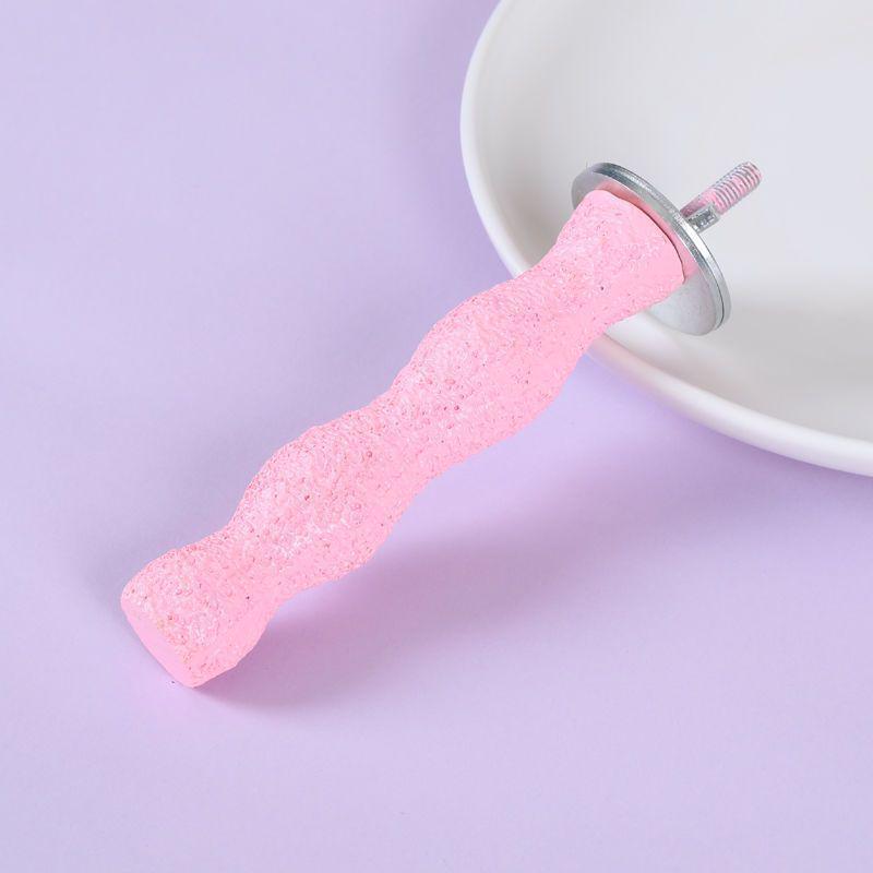 Parrot Perch: Small Bird Claw and Beak Grinder with Resting Platform and Chew Toy