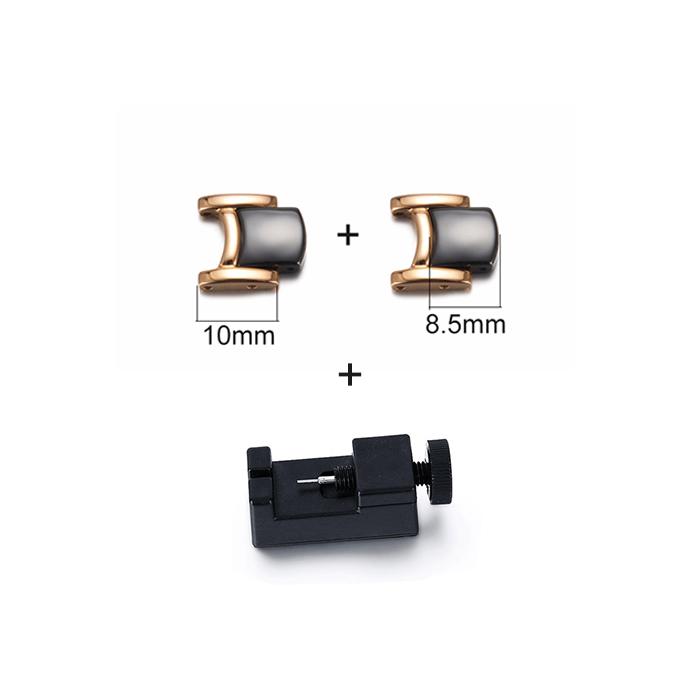 

Vinterly Ceramic Magnetic Bracelet Men Women Gold-color Chain Link Health Energy Bracelets Bangles Charm Bracelets for Men Women