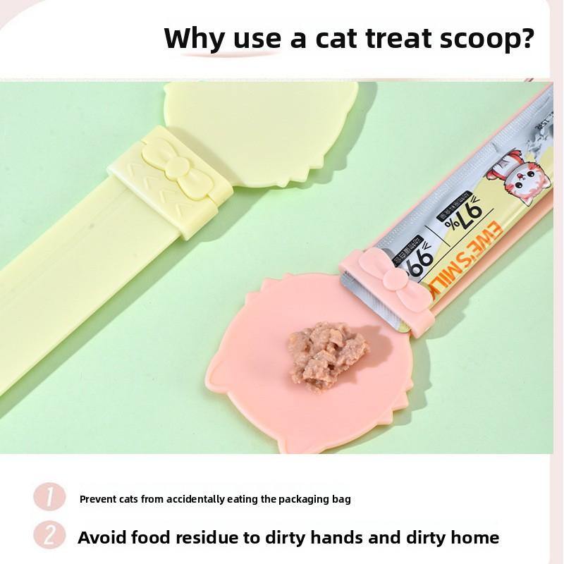 Cat Strip Feeder, Extruder, Cat Feeding Spoon, Cat Feeding Wonder, Thickened and Enlarged