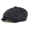 Autumn Winter Warm Faux Leather Cap Newsboy Cap Hat Men Women Casual Beret Solid Cap Flat Caps Vintage Hats