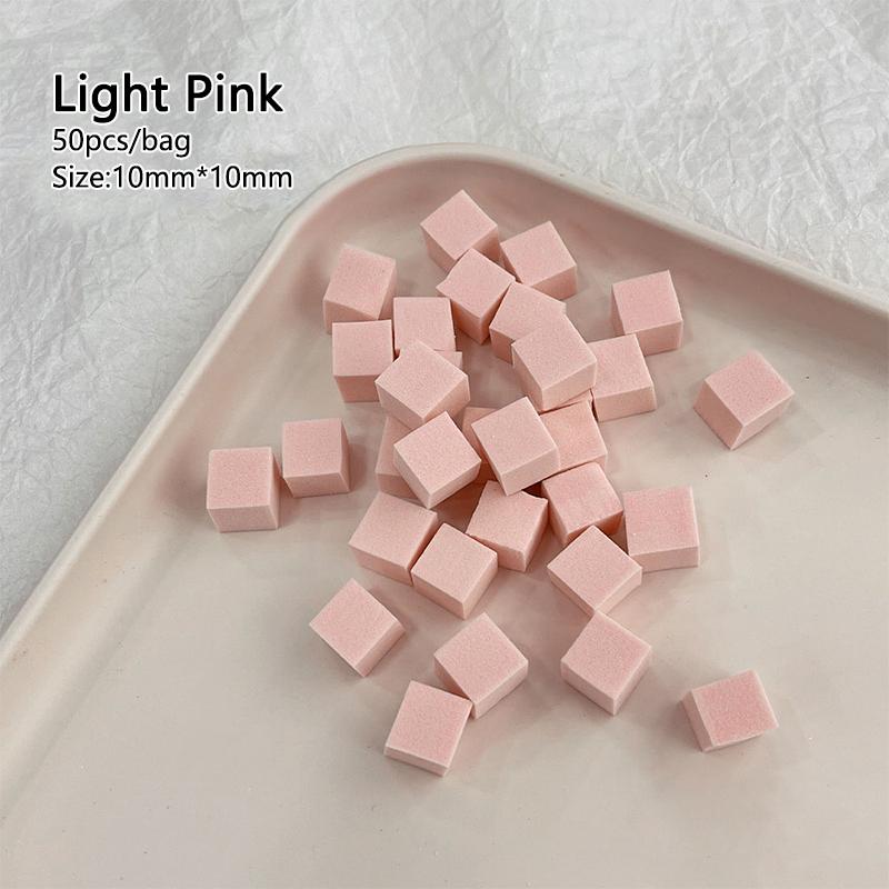 50Pcs/Bag Square Soft Sponges Gradient Nail Art Stamper Tools Color Fade Easy Transfer Stamping 1cm Mini Sponge Nail Art Tools
