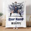 Mbappé Personalisierte Decke Gemütliche Anpassbare Decke Warme Dekoration Perfekt für Bett Büro Meeresufer Heimdekoration für Alle Anlässe