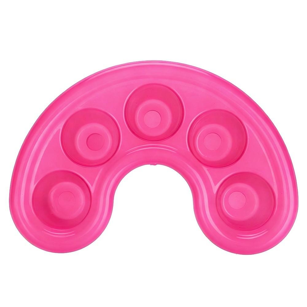 5pcs Rose Red 5-Hole Gel Soak Off Bowl Five Holes Nail UV Gel Removal Bowl Finger Soaking Treatment