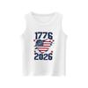 Girls  Kids Summer Crewneck Sleeveless Shirts Tank Tops Independence Day