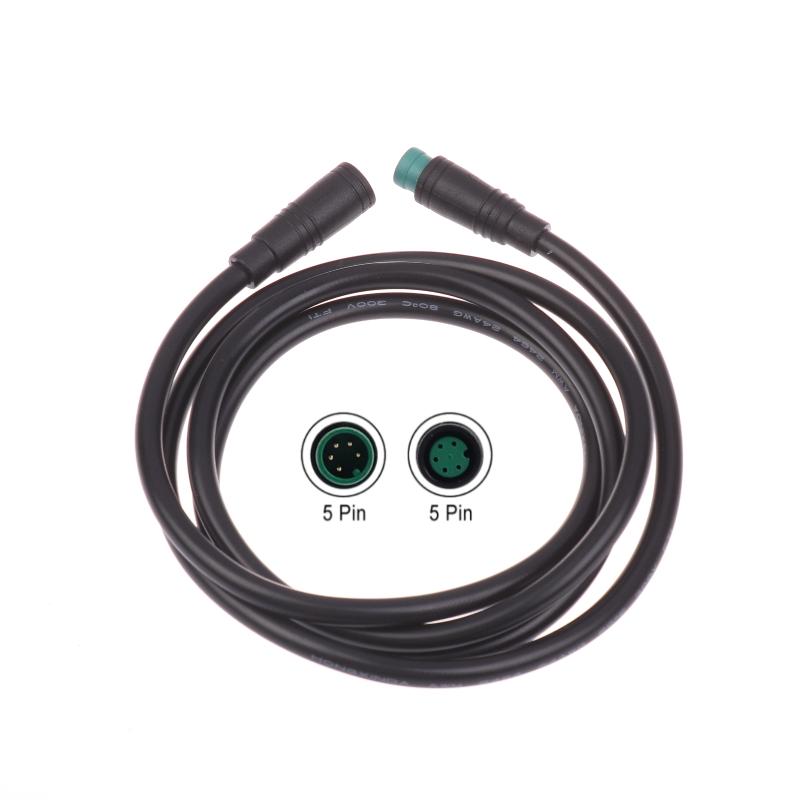1 Pieza Accesorios para Bicicleta Eléctrica Cable de Extensión de 5 Pines M8 Para Pantalla Ebike Uart Conector Macho/Hembra Cable Ebike