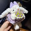 New Plush Rabbit Doll Pendant Lop Ears Cartoon Doll Keychain Bowknot Stuffed Hanging Decoration Gifts