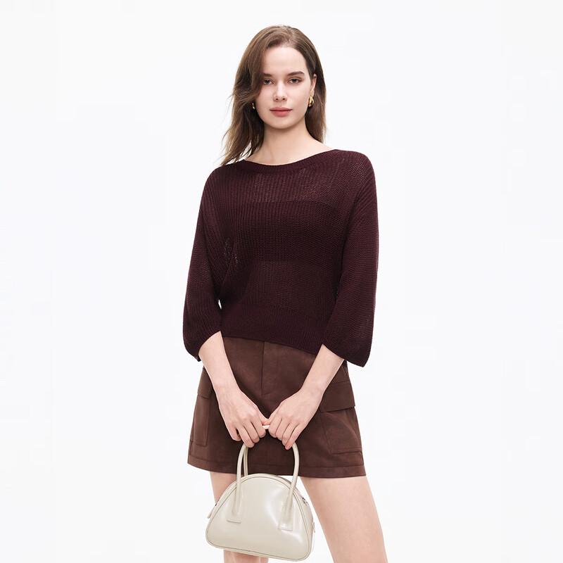 Women's Thin 3/4 Sleeve Knit Pullover