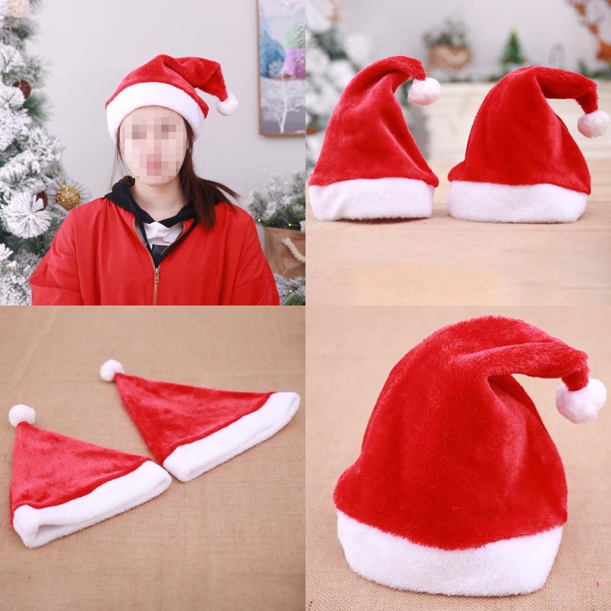 Christmas Hat With Plush Material For Adults And Children Holiday Party Decor