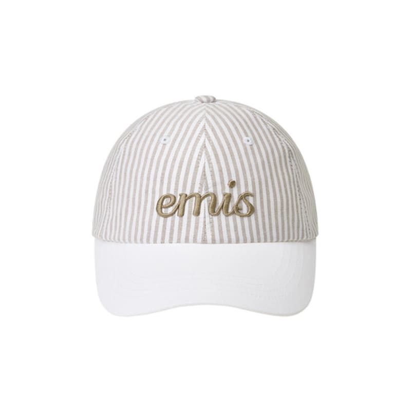 

EMIS STRIPE BALL CAP-BEIGE BEIGE