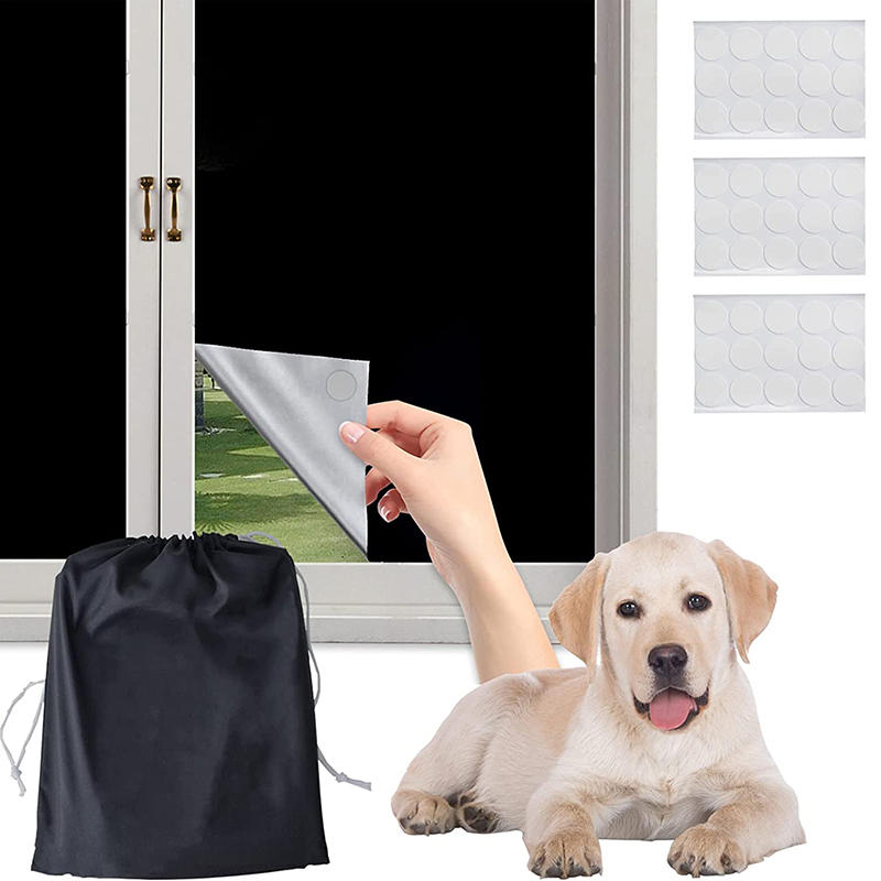 100% Blackout Curtain Removable Portable Travel DIY Blocking Window Film For Living Room Home Non-perforate No Drill Black Cloth