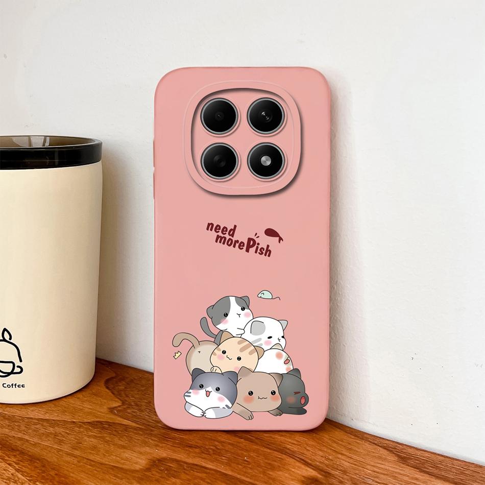 Cartoon Dinosaur Case For Poco M8 Pro 5G Back Cover For Poco M 8 Camera Lens Protection Soft Liquid Silicone Phone Protectors