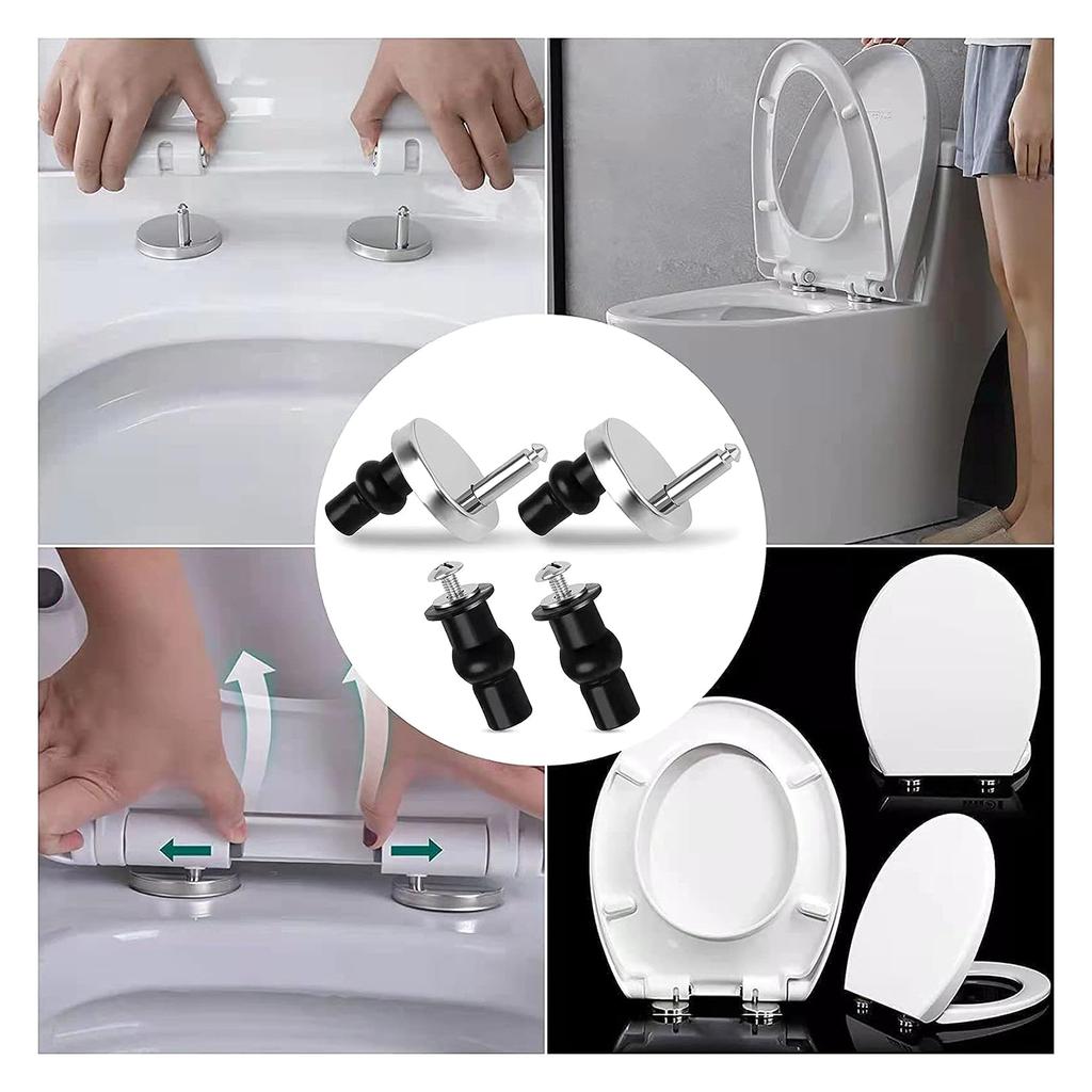 Toilet Seat Fixings Nuts Screws Replacement Ancable Universal Toilet Seat Top Fitting Quick Release Toilet Seat Hinges