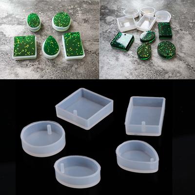 Geometric Round Waterdrop Earrings Silicone Mold Crystal Epoxy Diy Decorative Pendants Necklace Mold for DIY Craft