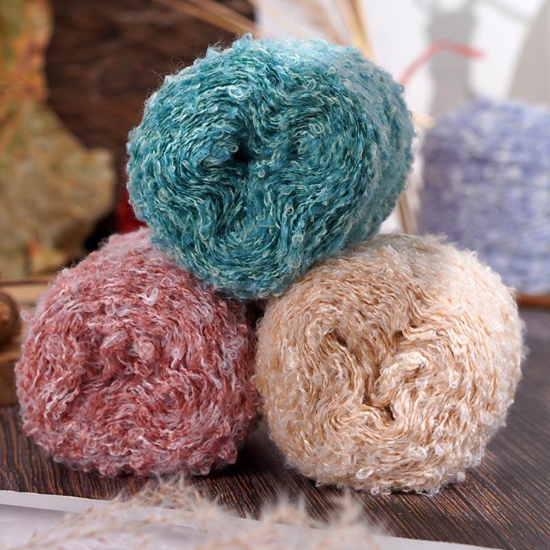 Colorful Loop Yarn Ball for Crochet & Knitting: Perfect for Handmade DIY Sweaters, Scarves, Dolls, & Small Projects.