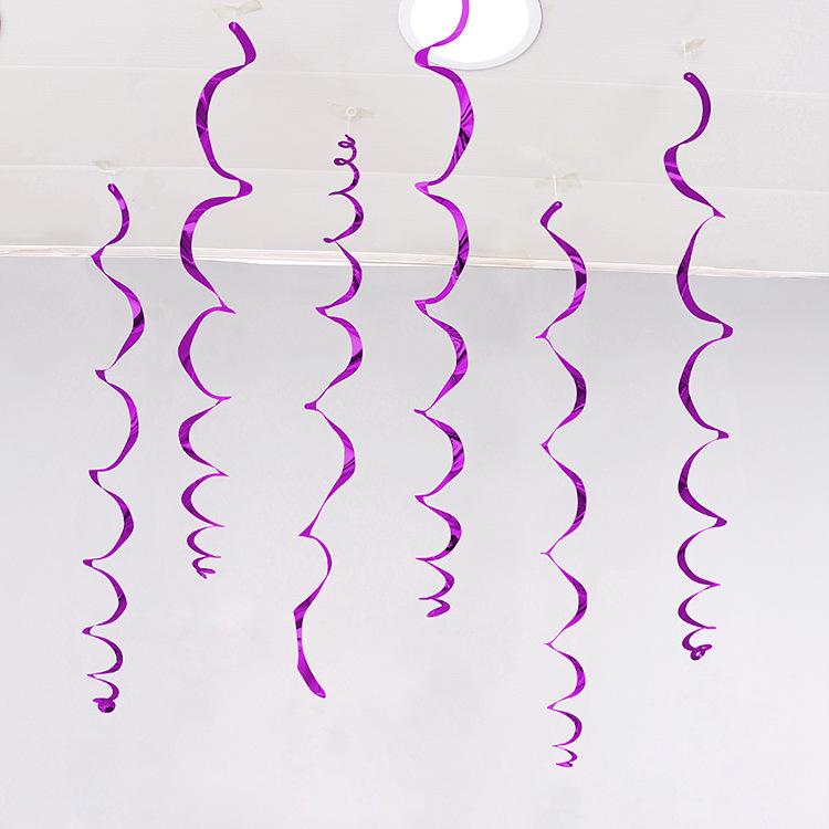 Festival & Birthday Swirl Ceiling Decorations: Hanging PVC Ornament for Windows, Corridors, and More.