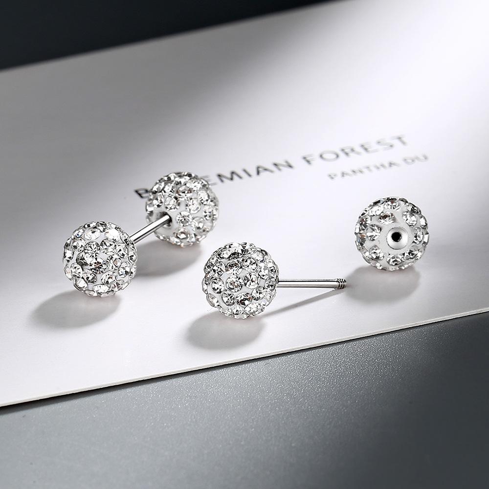 

Silk Stud Earrings Female Screw Buckle Double Head Anti-drop Round Bead Rhinestone Shambhala Earbone Nails Do Not Need To Remove Earrings 2026